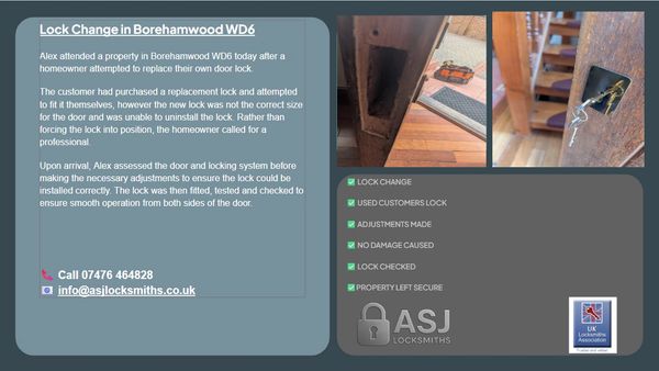 Lock Change Borehamwood WD6