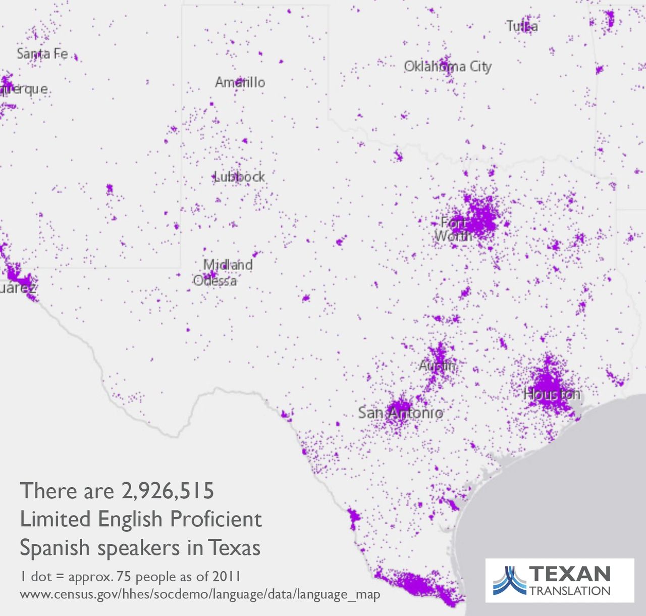 Most Common Language in U.S. States (Besides English and Spanish)