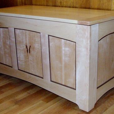 Hope chest or blanket chest made to be an heirloom. Maple chest.