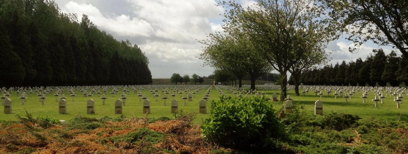 From the ossuary of the Nécropole Nationale de Lihons, 2 km west of that village in the Somme. 