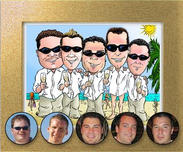 Wedding caricature by Kenn White at ExecutiveCaricature.com