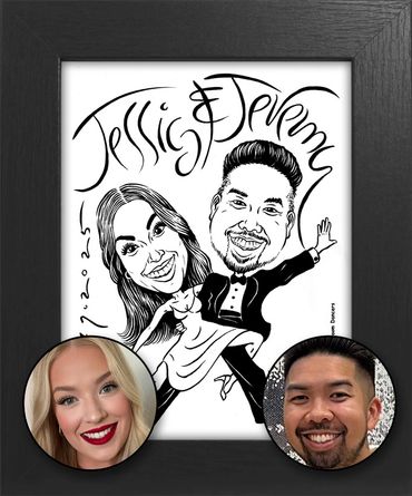Wedding caricature by Kenn White at ExecutiveCaricature.com