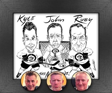 Hockey caricature by Kenn White at ExecutiveCaricature.com