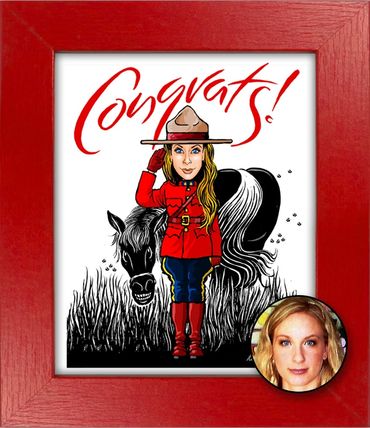 RCMP graduate caricature by Kenn White at ExecutiveCaricature.com