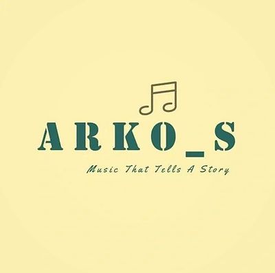 Logo design featuring 'ARKO_S' and a musical note symbol.