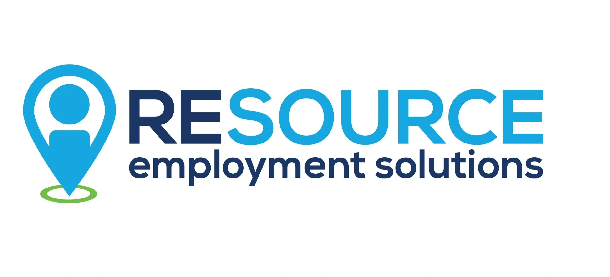 Logo for Resource Employment Solutions with blue and green colors.