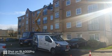 Professional gutter cleaning in Northampton, UK, featuring expert cleaning and repair services