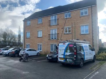 Professional gutter vacuuming in Northampton, UK, 