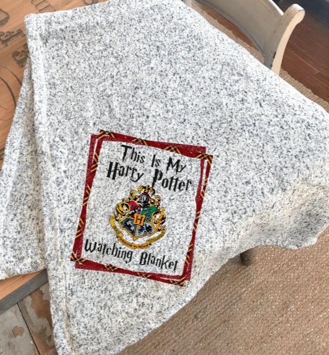 This is my 2025 harry potter watching blanket