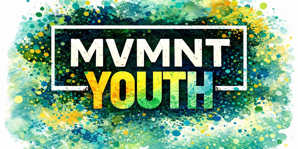 Colorful MVMNT Youth logo with vibrant splashes of blue, green, and yellow.
