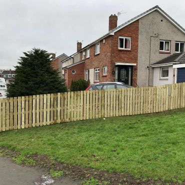 Standard open slat fence on a clients garden boundary.