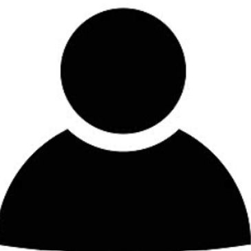 Black silhouette of a person on a white background.