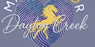Dayton Creek logo with a horse and fingerprint heart.