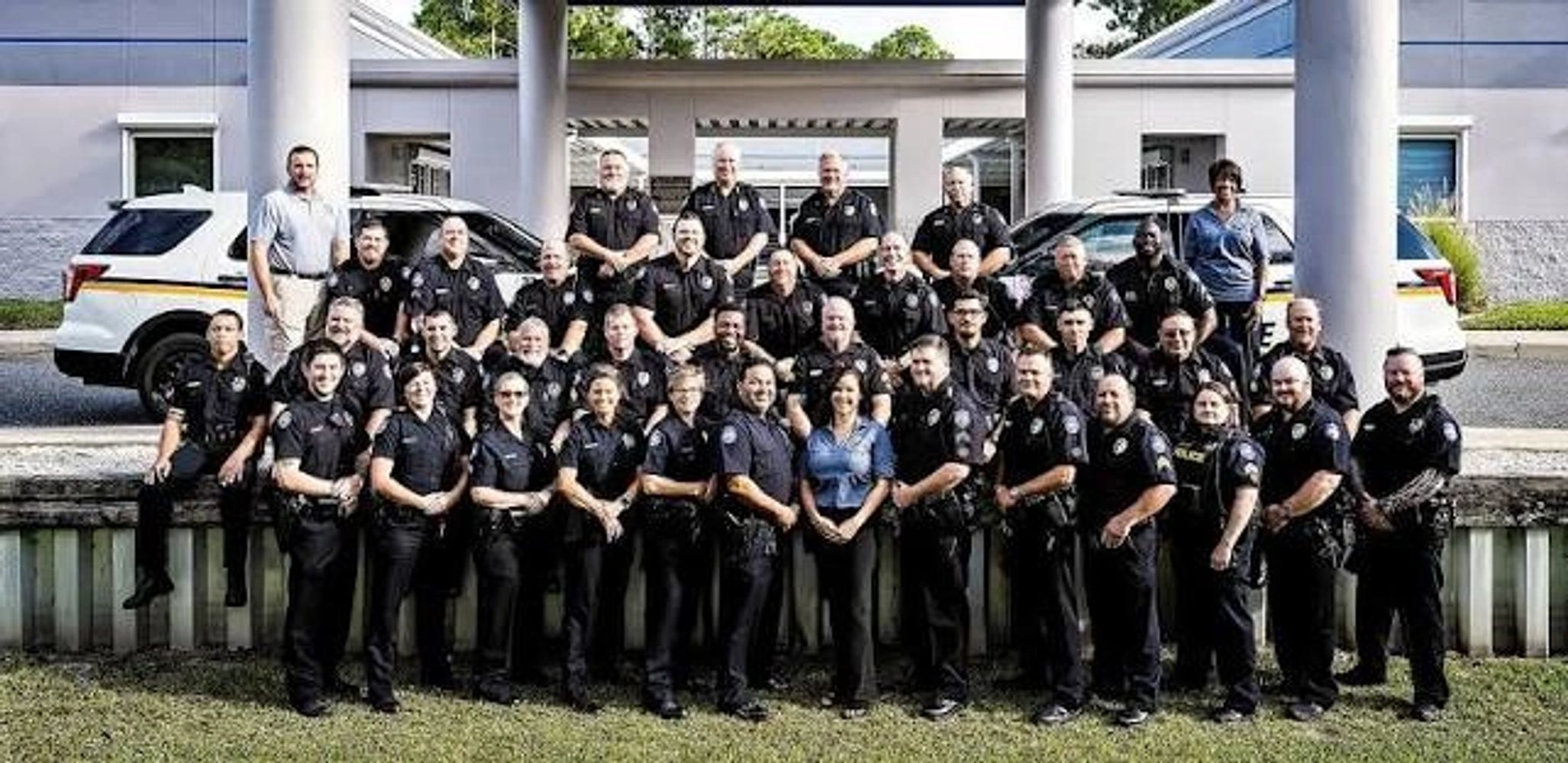 Group Photo of all the police officers  and support staff of the Fernandina Beach Police Department