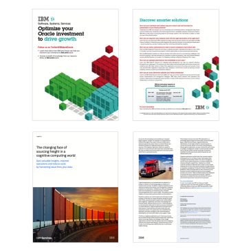 IBM brochure on optimizing Oracle investment and sourcing freight efficiently.