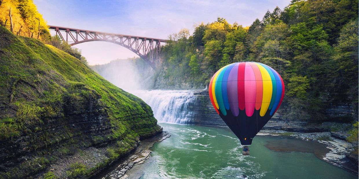 Hot Air Balloon over Letchworth State Park