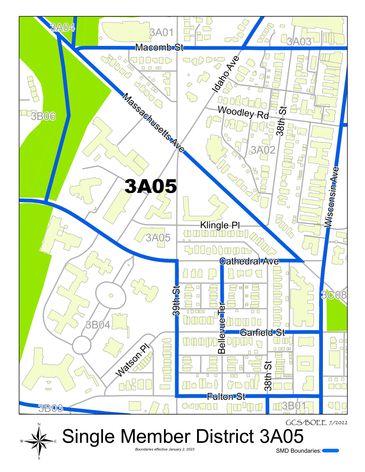 A map of Single Member District 3A05.