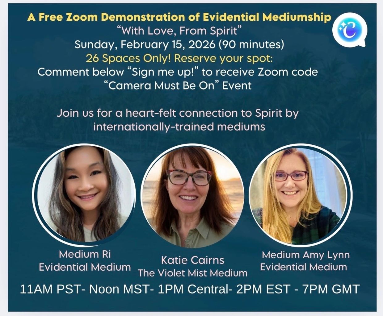 Mediumship Zoom Demonstration Poster