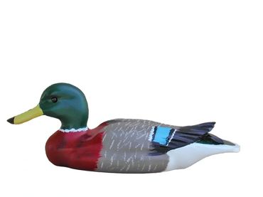 Canard Malard en bois fait à la main  
Wooden duck Canard Mallard in hand-painted and carved wood