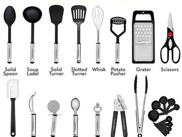 Home Hero - Kitchen Utensils Set, Cooking Utensils Set, Kitchen Essentials,  25 Pcs, Black 