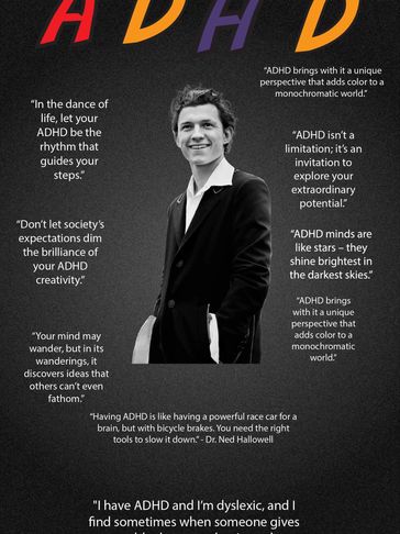 Inspirational quotes about ADHD's creativity, potential, and unique perspective.