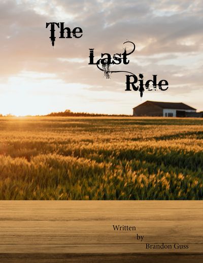 Book cover showing a sunset over a wheat field with the title 'The Last Ride'.