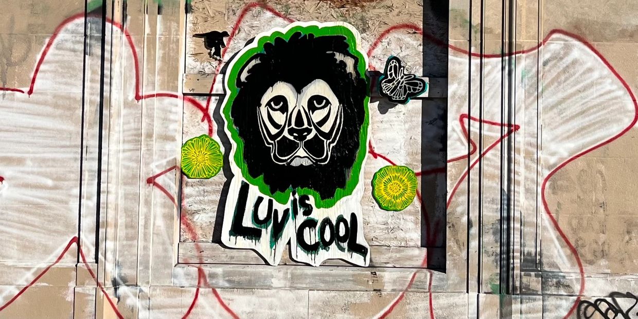 The lion head logo inspired my street art before I began using it to represent spoken word and poetr