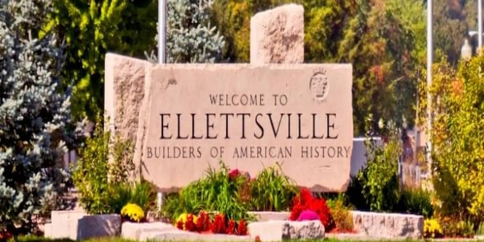 Ellettsville Indiana welcome sign representing local 24/7 roadside assistance coverage