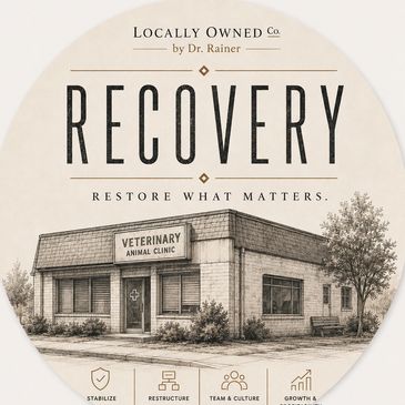 Vintage-style veterinary clinic promoting recovery and restoration.