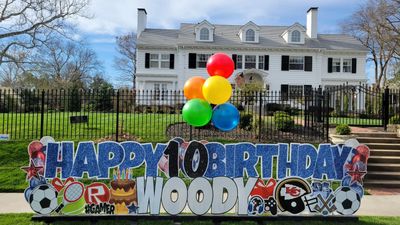 Lee's Summit Missouri Birthday Yard Sign Rental Woody Happy 10th Birthday