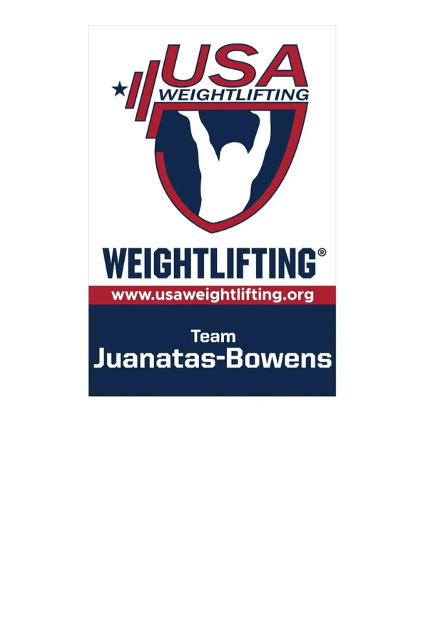 USA Weightlifting Banner of Team Juanatas-Bowens
