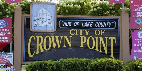 Crown Point Indiana Welcome Sign