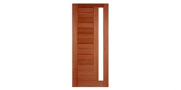 GD-15H1
Solid Contemporary Exterior 15 Panel with Vertical 1 Lite Glass Panel Timber Door