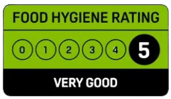 Food hygiene rating of 5 indicating very good quality.