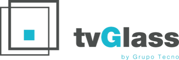 Logo with overlapping squares and stylized text 'tv&amp;less'.