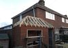 Hipped roof on front extension 