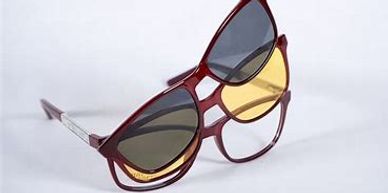 stylish designer glasses with sunglass clips