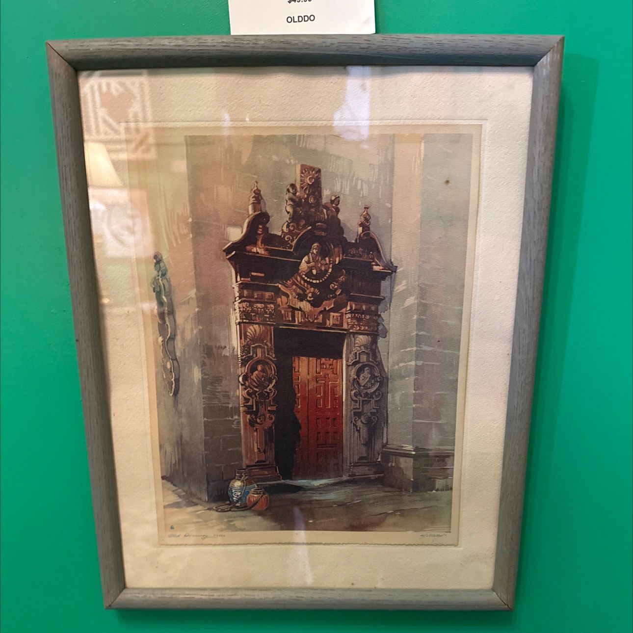 Old Doorway Print by Al Mettel – 40’s-60’s