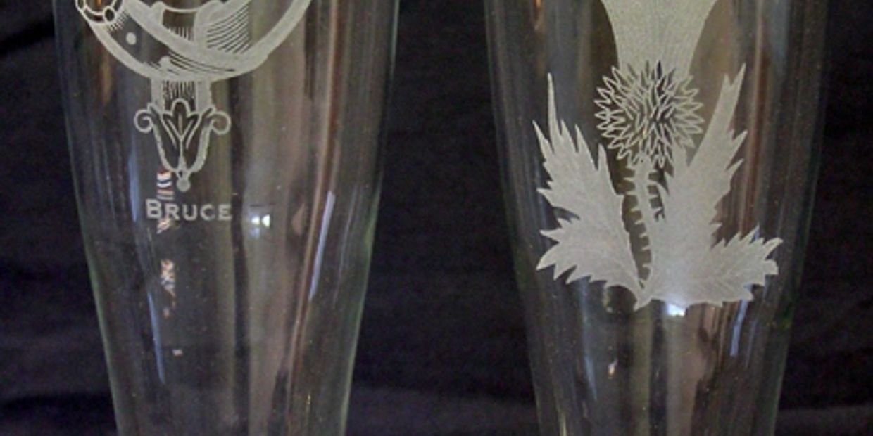 Compass Logo Etched Goblet - Highland Brewing