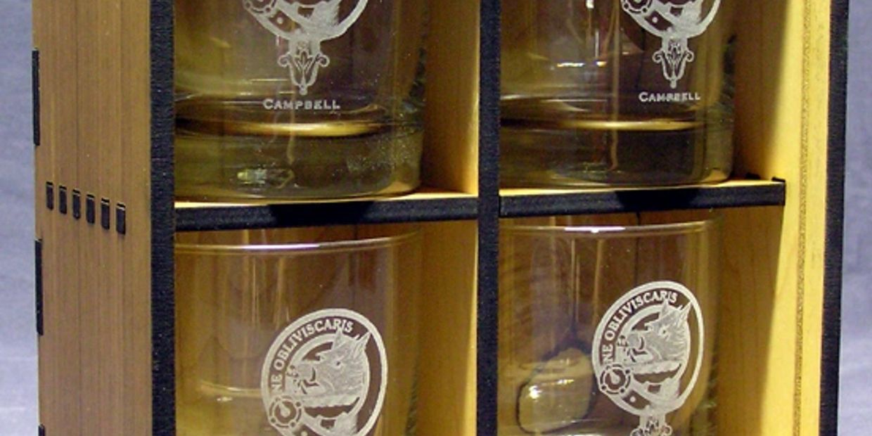 Compass Logo Etched Goblet - Highland Brewing