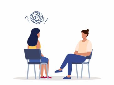Two people in a confusing conversation.