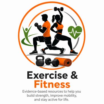 Exercise and fitness promotion graphic.