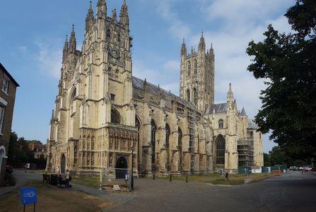 Mann research at the Canterbury Cathedral and Cathedral Archives, Canterbury,  Kent, England.  Photo by Matthew Larcinese