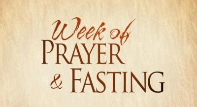 Text announcing a Week of Prayer and Fasting.