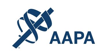 AAPA logo featuring a stylized staff and snake.