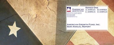 American Growth Fund report on an American flag background.