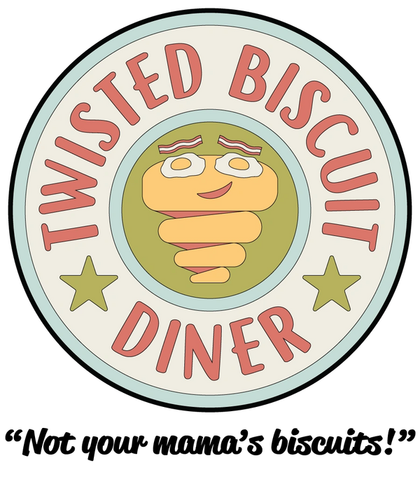Twisted Biscuit Diner, "Not your mama's biscuits!" Logo, Tavares, Florida