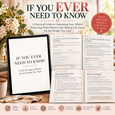 A book titled 'If You Ever Need to Know' on life planning and protection.