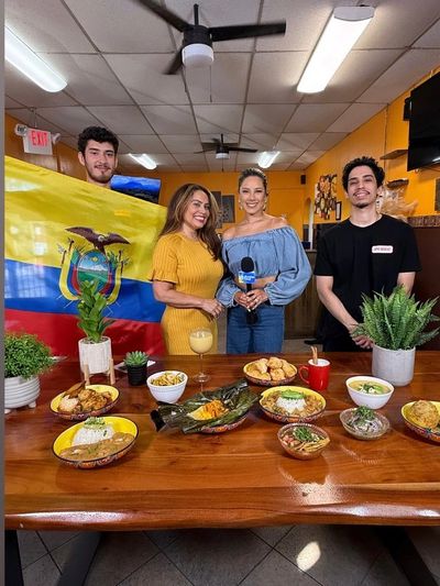 Catherina Garces and her catering crew.