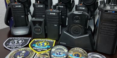 Mission-critical LTE push-to-talk radios used by Strategic Security for field communications.